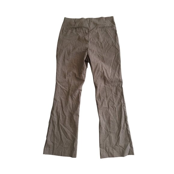 H&M Brown Houndstooth Plaid Wide Leg Pull On Dress Pants Size US 14 NEW NWT - Picture 7 of 10